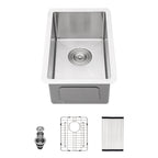 12 Inch Undermount Sink - 12" x 18" x 8" Stainless Steel