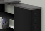 L Shape Computer Desk with Storage Drawers