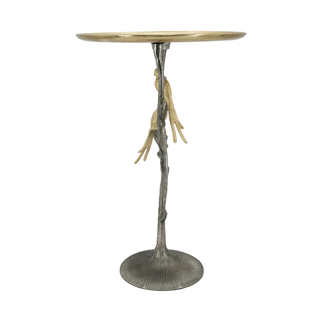 24-inch Metal Dual Bird Side Table
