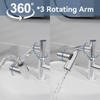 Chrome Bathroom Sink Faucet with Spray Function