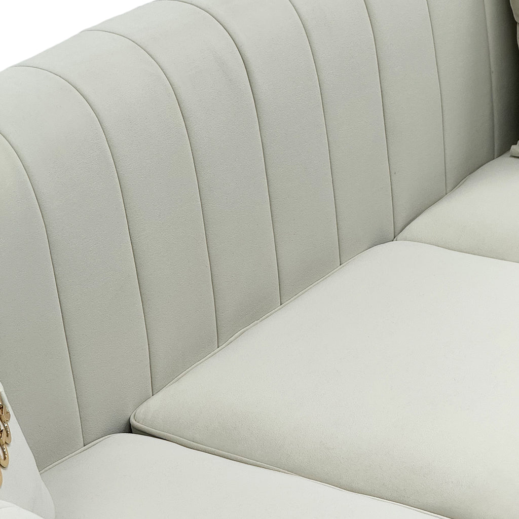 Modern Velvet Upholstered Sofa Set of 2