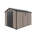 8x10 FT Plastic Outdoor Storage Shed - Lockable Resin Tool Shed