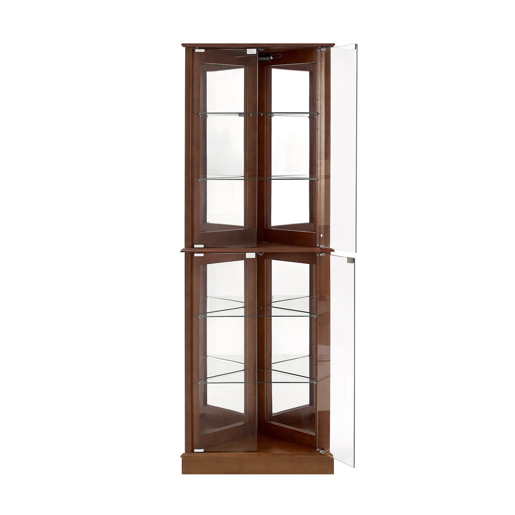 Corner Curio Display Cabinet with Lights