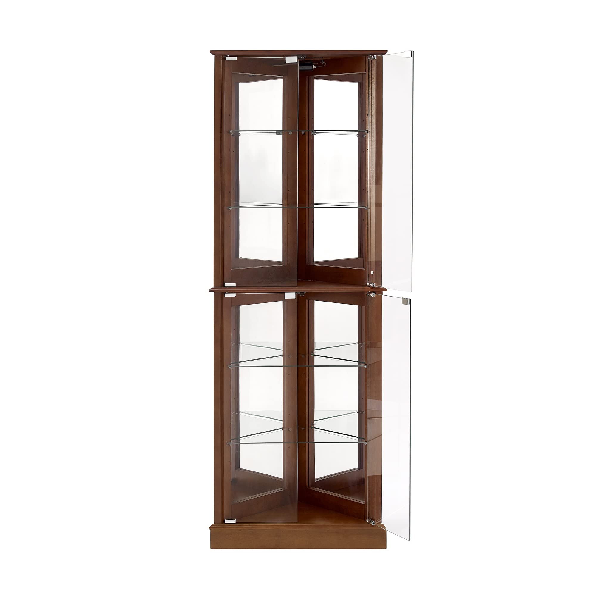 Corner Curio Display Cabinet with Lights