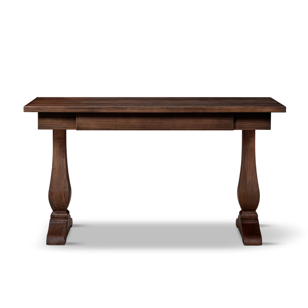 Whitmore 55-Inch Reclaimed Pine Writing Desk, Java Brown