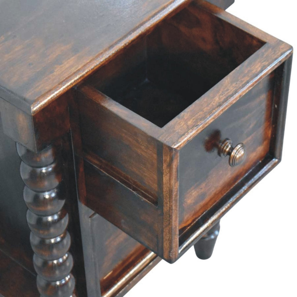 Solid Wood Spindle Duo Bedside