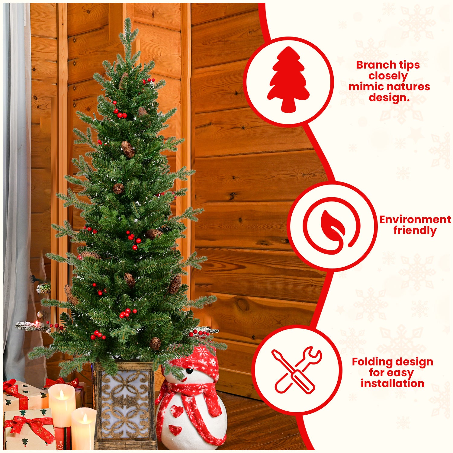4FT Pre-Lit Christmas Tree
