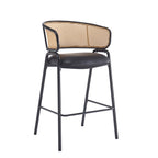 Ethan Indoor Metal Upholstered Barstool Set of 2