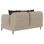 Repley Latte Upholstered Sculpted Track Arm Loveseat