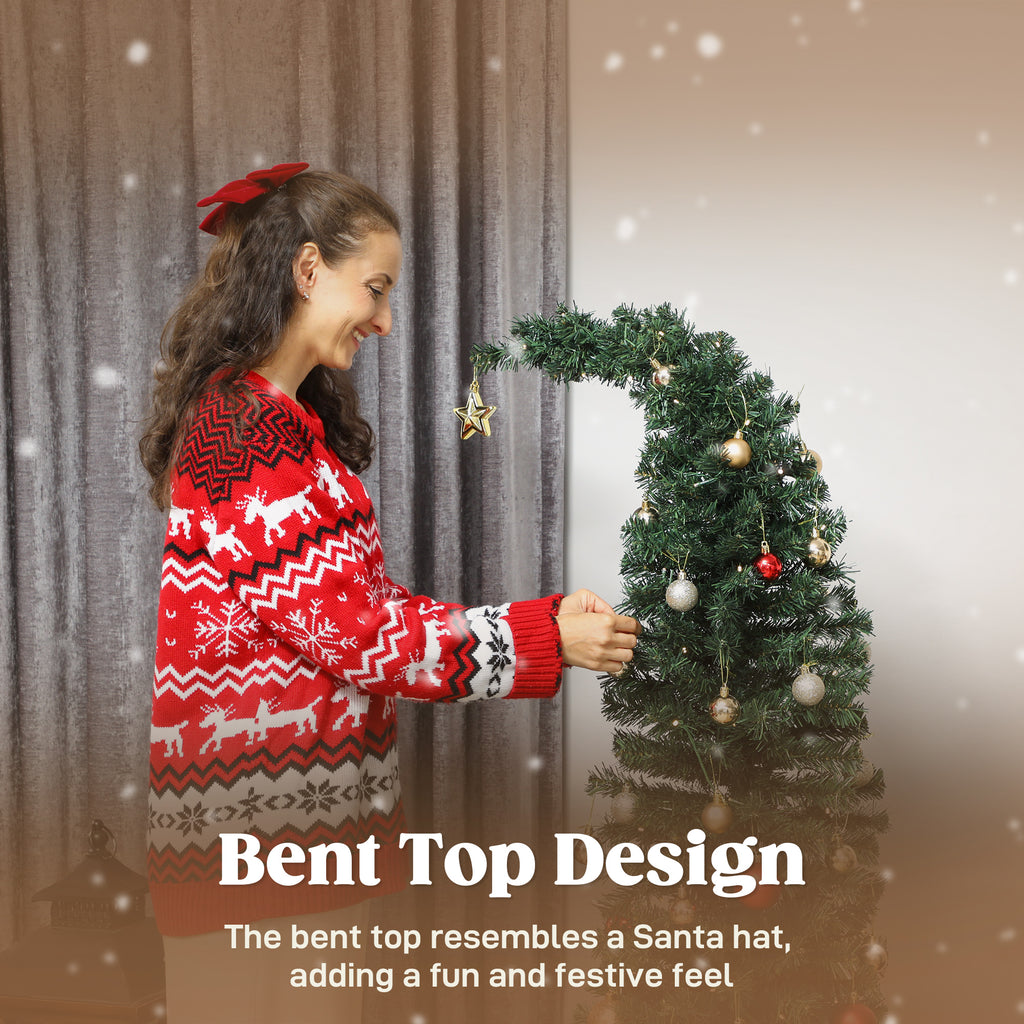 5 ft Prelit Bent Top Christmas Tree