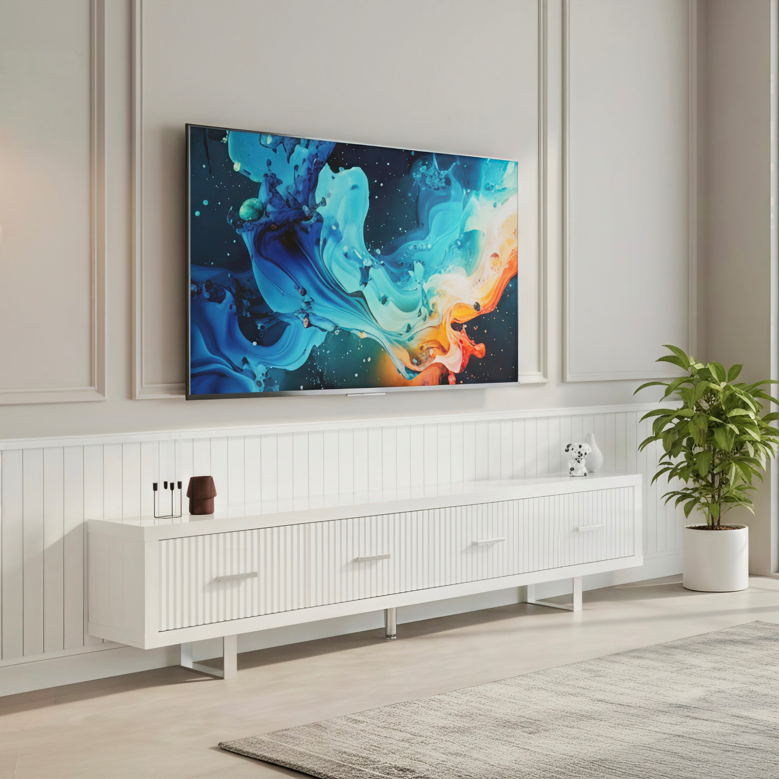 High Gloss TV Stand - 78.7 inches
