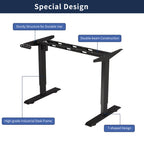 55"×24" Black & Rustic Standing Desk