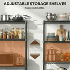 2640 Lbs Industrial Metal 4 Tier Shelving Unit
