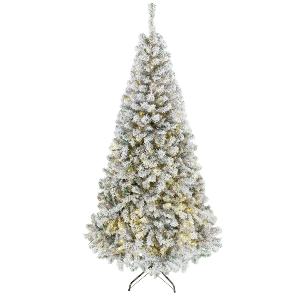 7.5 ft Pre-Lit Flocked Fraser Fir Artificial Christmas Tree