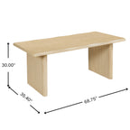 5-Piece Indoor Dining Set, 68.75" MDF Dining Table & 4 Rubber Wood Chairs
