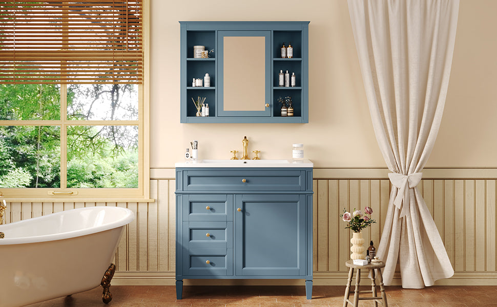 36" Bathroom Vanity with Medicine Cabinet