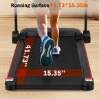 Quiet Folding Treadmill with Heart Rate Sensor