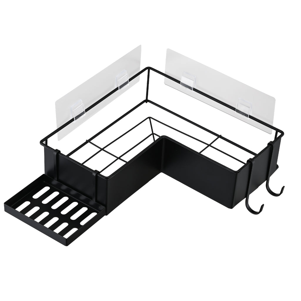 2-Pack Drill-Free Adhesive Corner Shower Caddy Organizer