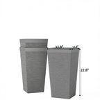 Stackable Design Tapered Planters - 3-Piece Outdoor Set