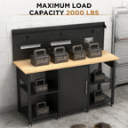 60 Inch Heavy Duty Workbench with Storage Cabinet