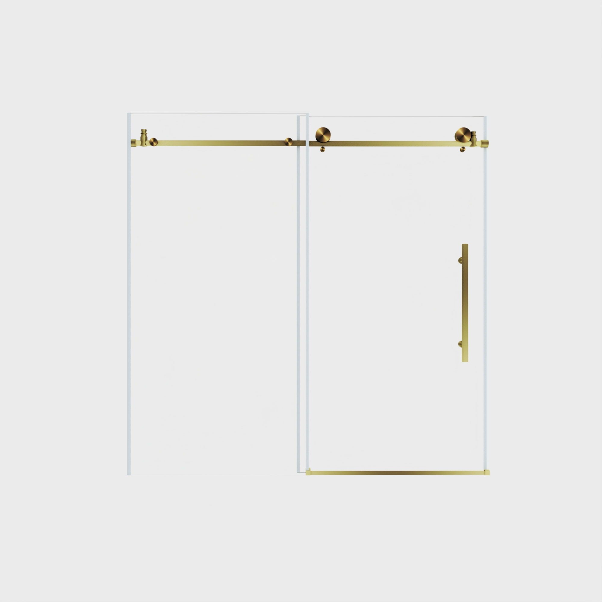 Frameless Shower Door, Smooth Sliding Tracks