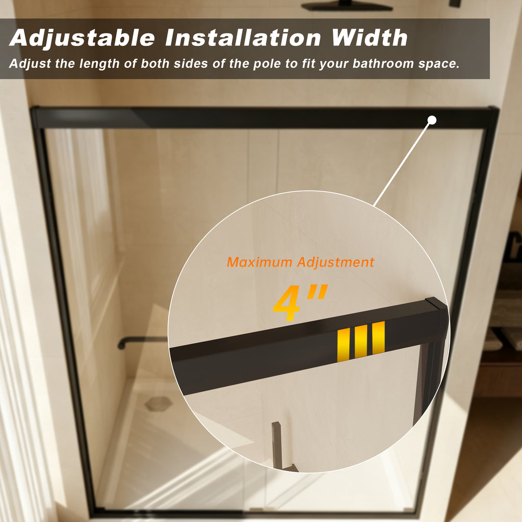 Tempered Glass Double Sliding Shower Door