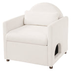 Beige Pet Friendly Accent Chair with Hidden Pet Nook