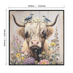 Farmhouse Highland Cow Wall Decor in Neutral Colour