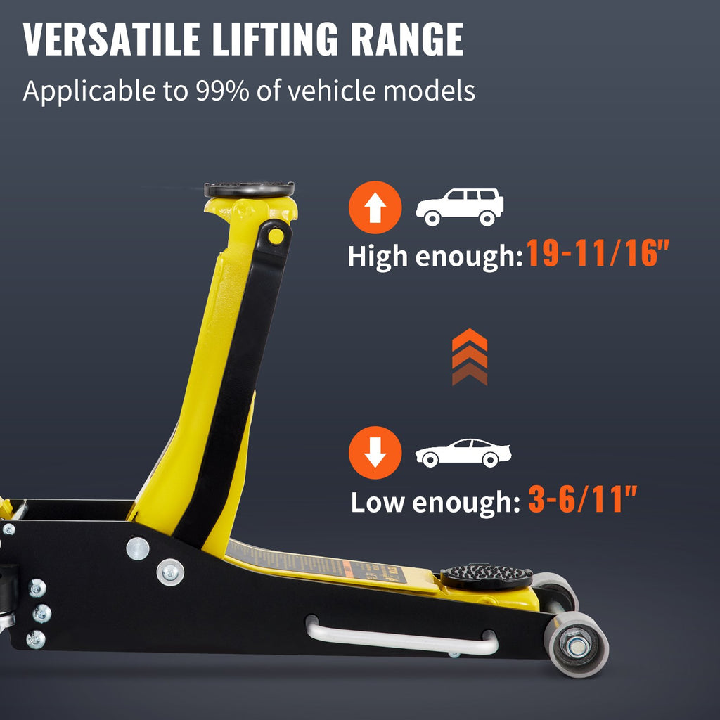 3 Ton Low Profile Aluminum Steel Racing Floor Jack