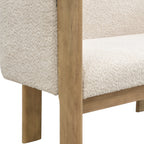 48.5" Upholstered Solid Loveseat (Natural Ash+Almond)