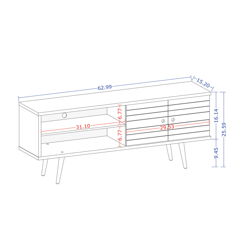 Liberty 63" TV Stand in Rustic