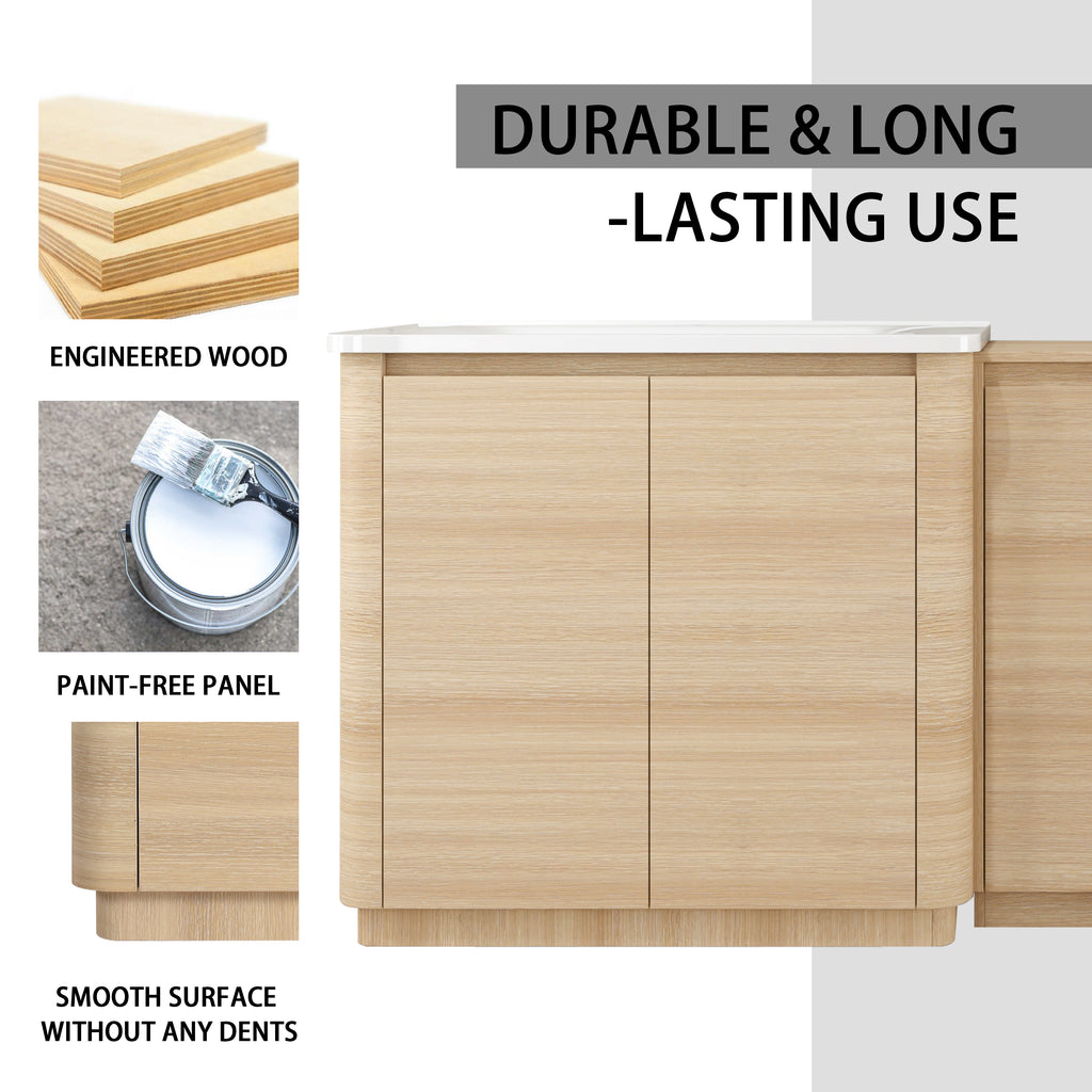 84-Inch Freestanding Bathroom Vanity with Sink