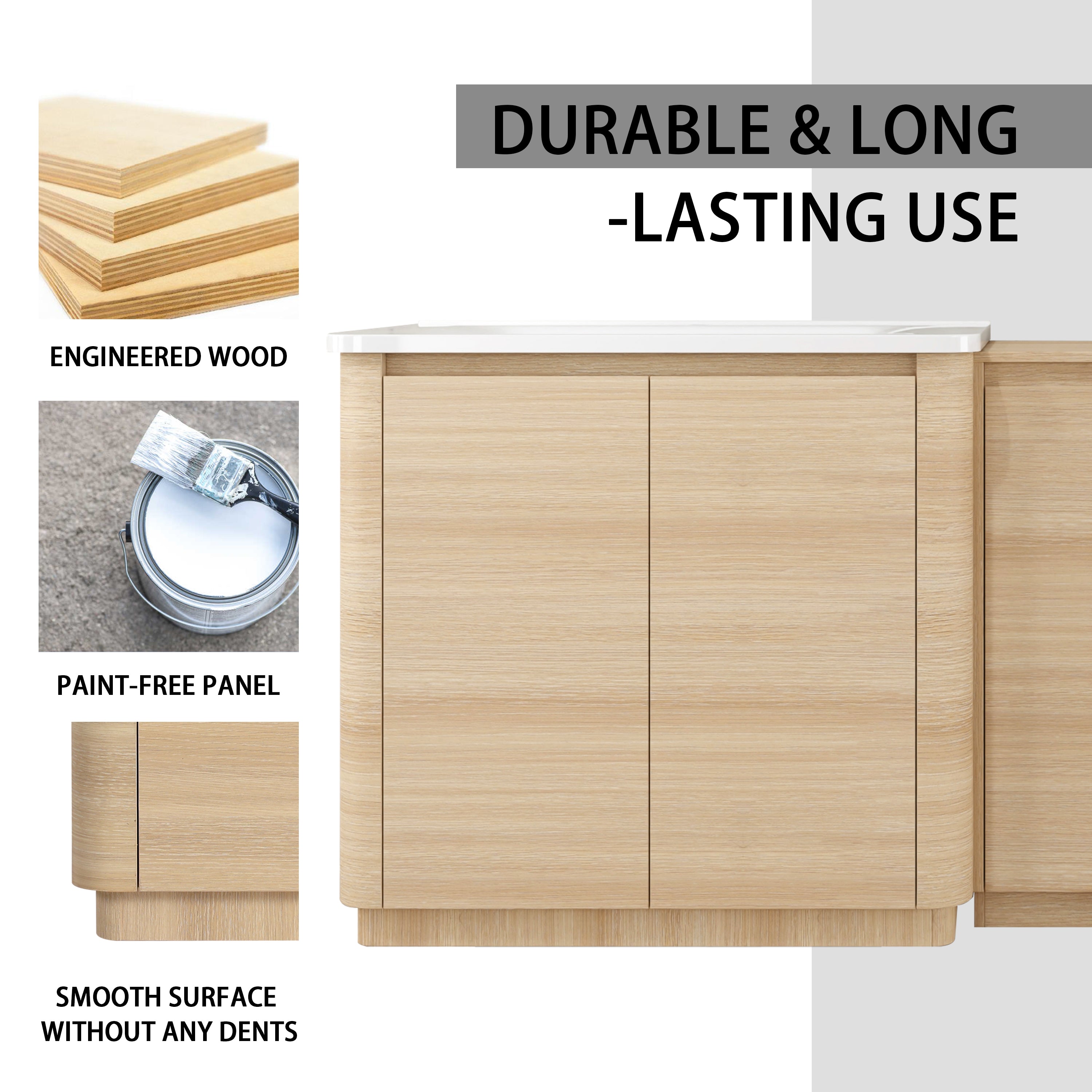 84-Inch Freestanding Bathroom Vanity with Sink