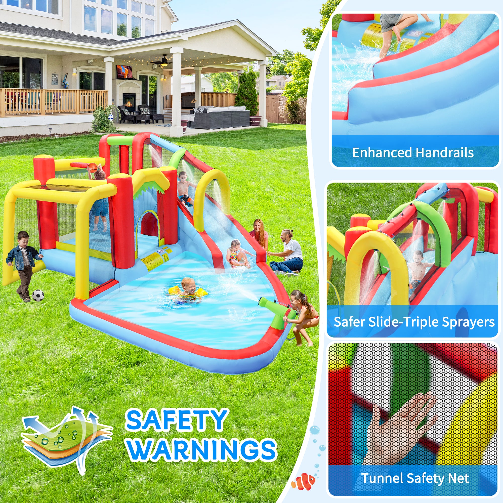 9 in1 Inflatable Slide Water Park Bouncing House