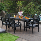 HDPE Outdoor Patio Dining Set - Table and 6 Chairs