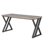 55” Modern Writing Desk with Z-Shaped Metal Legs