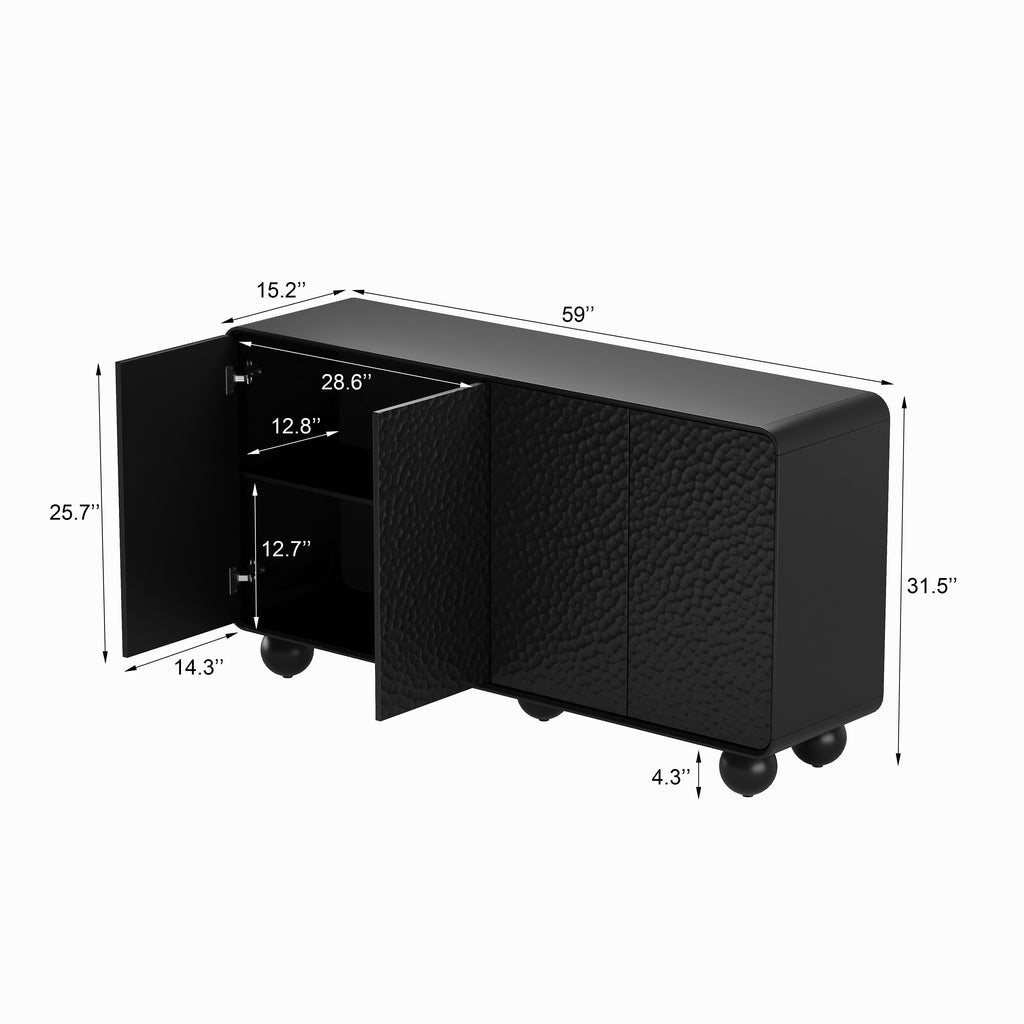 59" Sideboard Buffet Cabinet with Storage