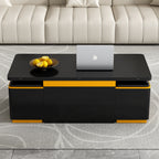 VIBE HAUS Lift-Top Coffee Table with Storage Stools