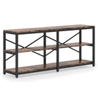 70.9" Extra Long Console Table with Storage Shelves