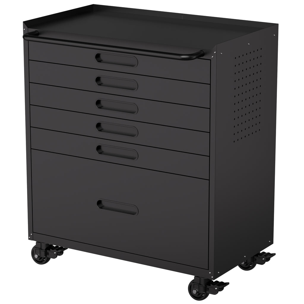 34.3" Rolling Tool Chest with 6 Drawers