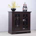 Spacious Size Sideboard with 2 Clear Tempered Glass Doors