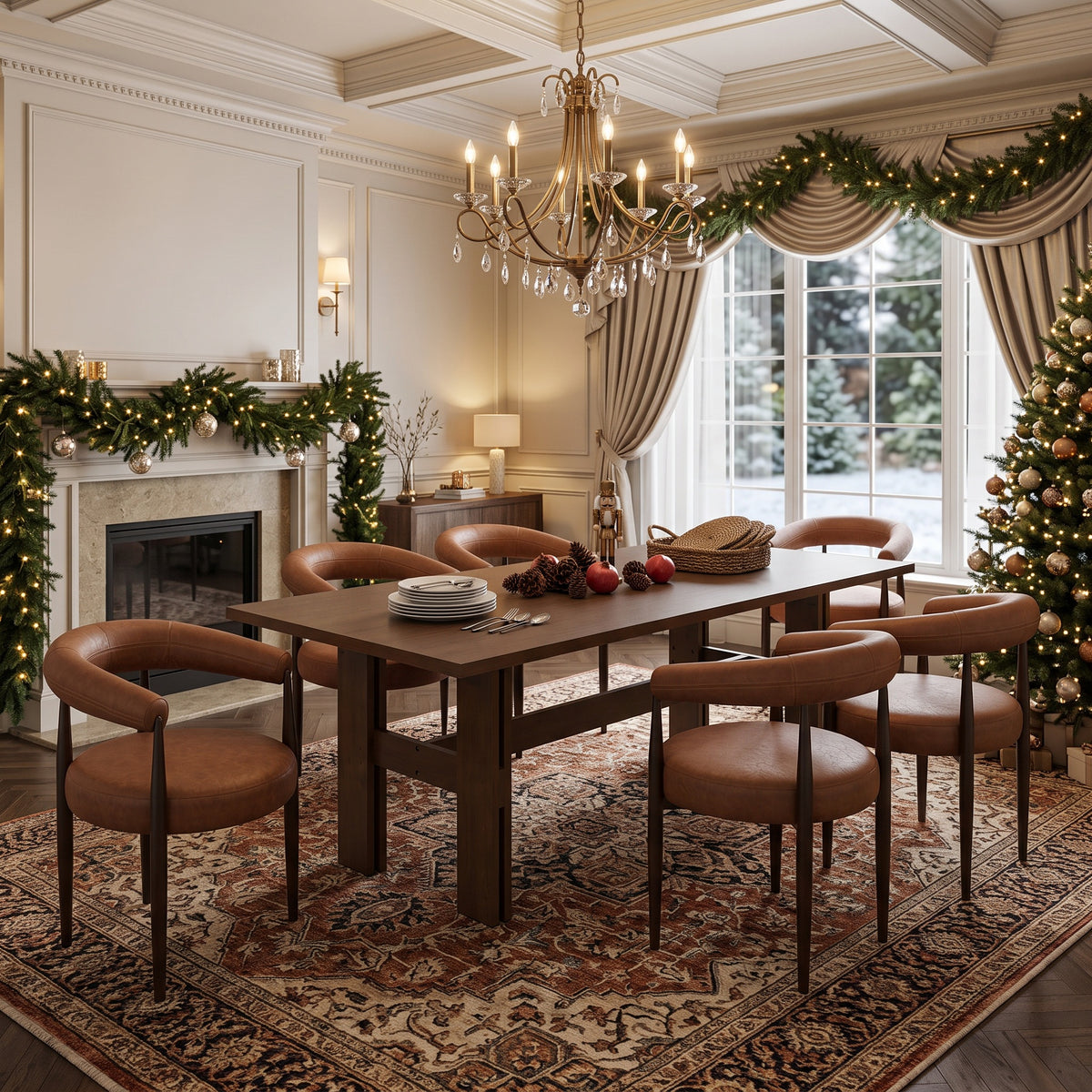 7‑Piece Dining Table Set, 71"