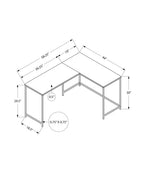 L-Shaped Computer Desk, Home Office, Corner, 58"L