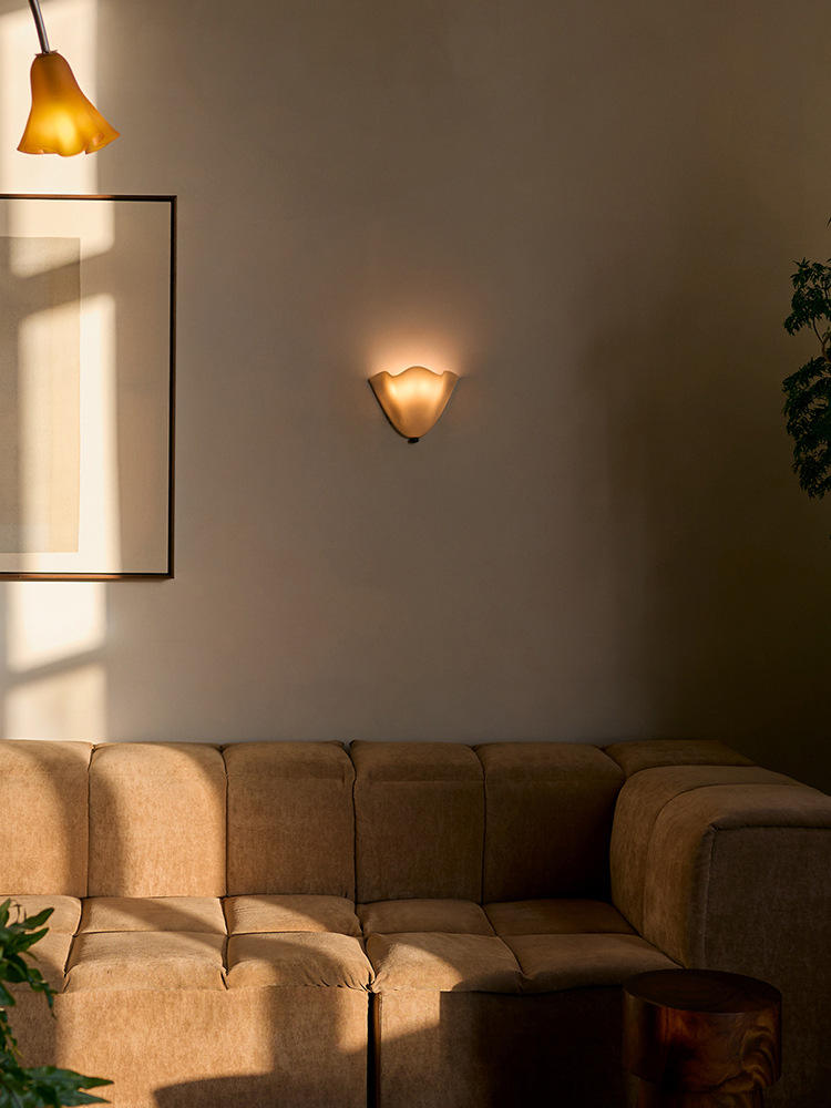 Nordic Glass Wall Lamp Minimalist Sconce for Hallway Stair Bedside Decor