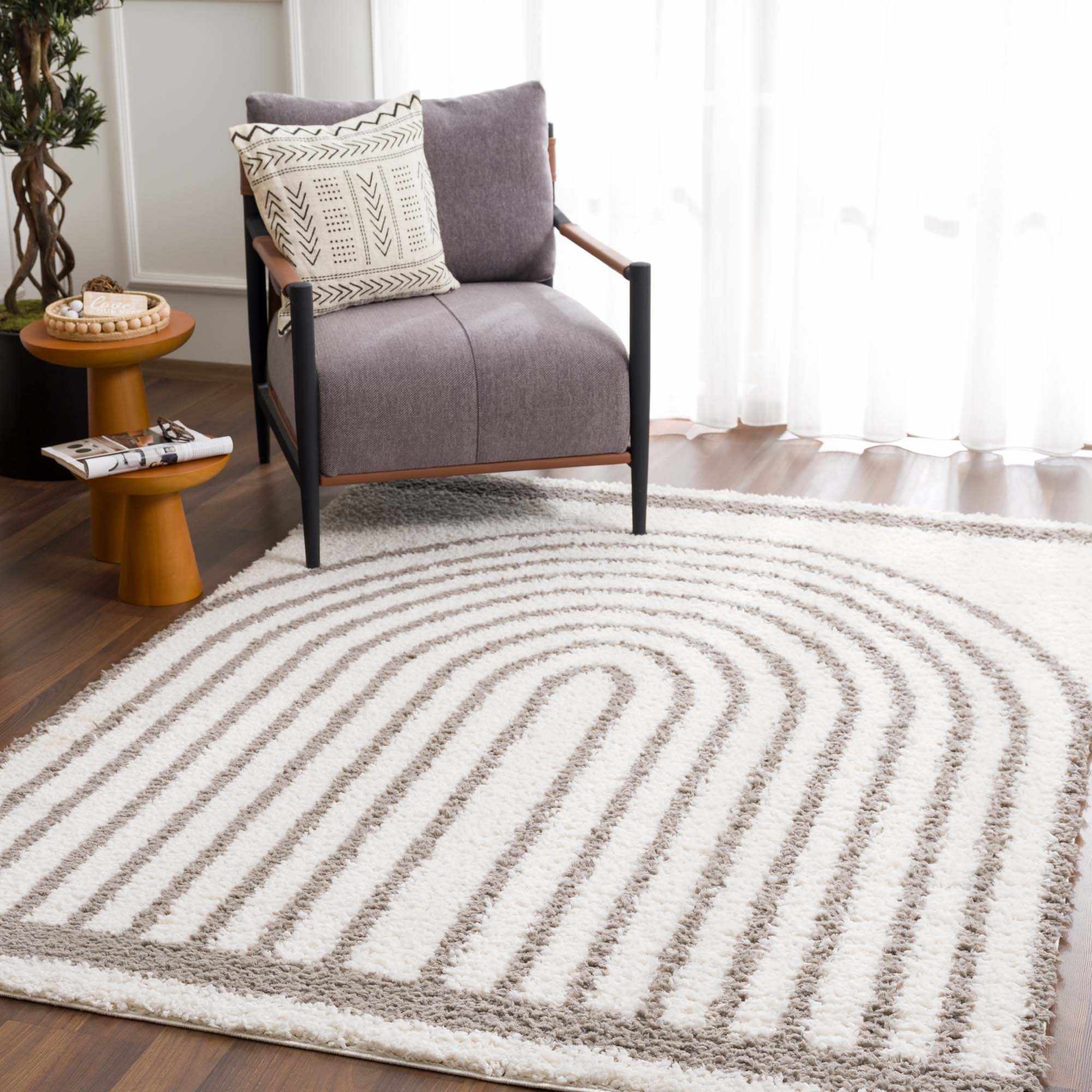 Jola Taupe Area Rug - Clearance