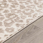 Tan Bonhill Leopard Print Area Rug