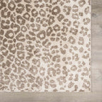 Tan Bonhill Leopard Print Area Rug