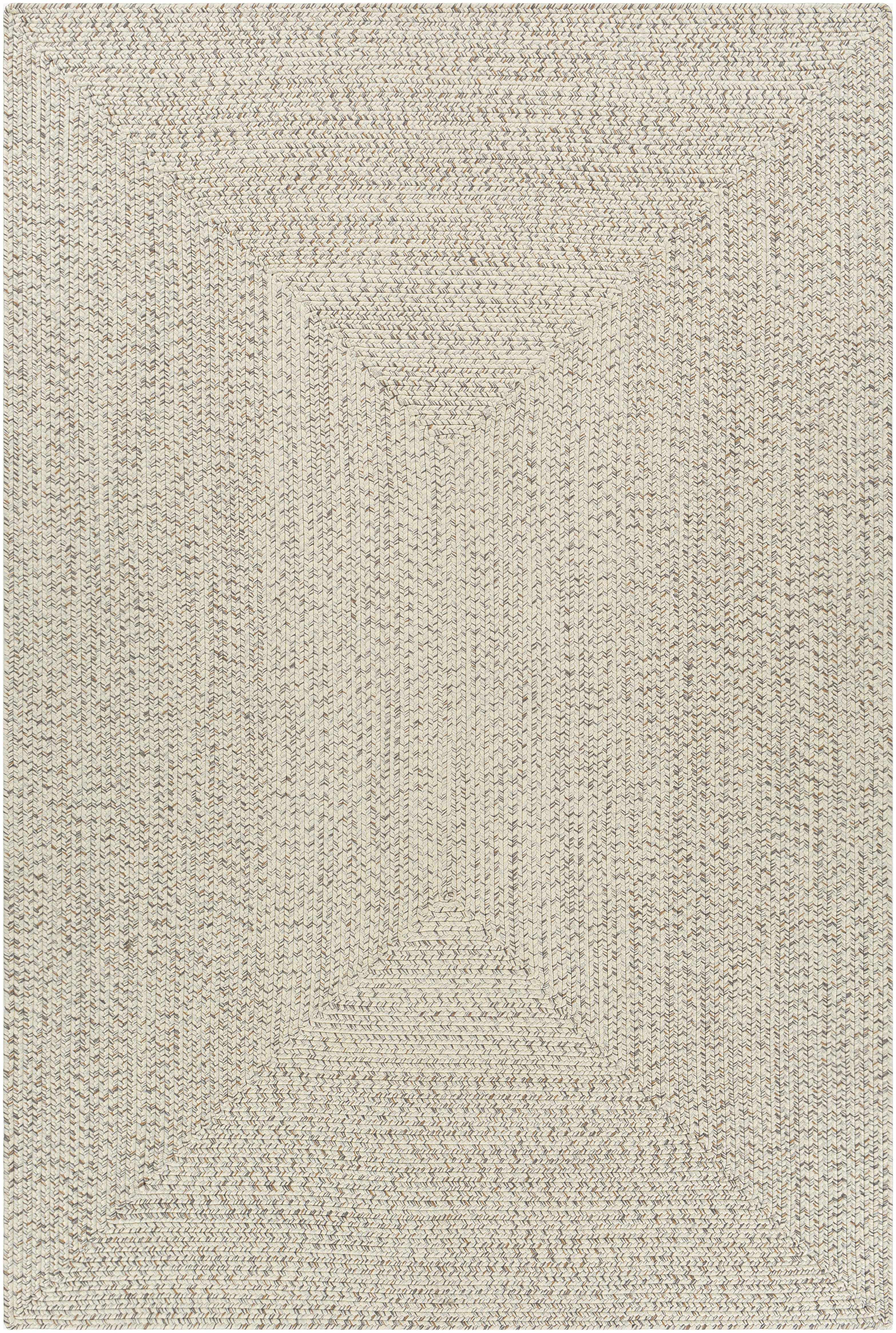 Beige Braided Faux Jute Outdoor Rug