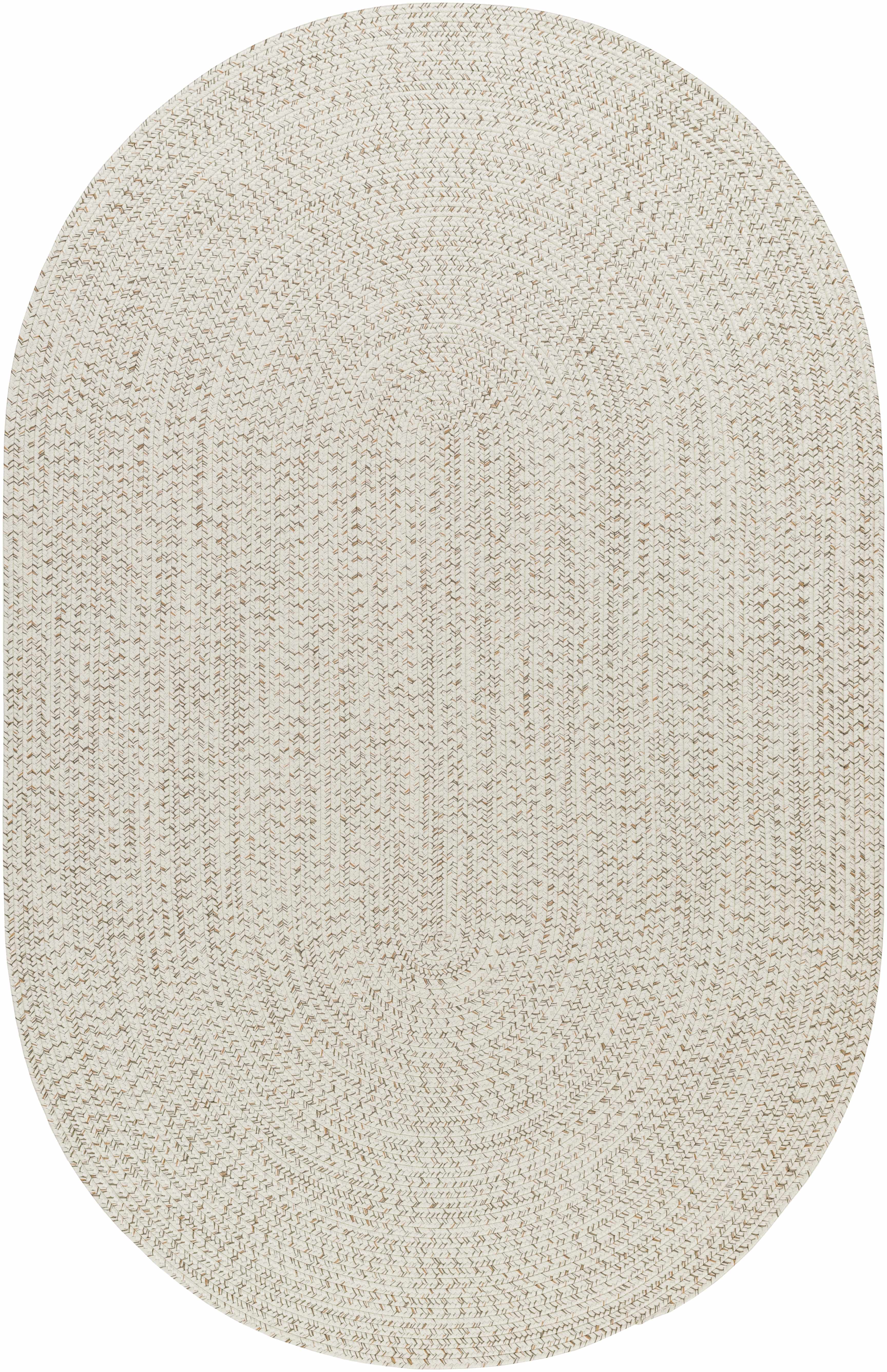 Beige Braided Faux Jute Outdoor Rug