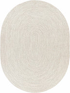 Beige Braided Faux Jute Outdoor Rug